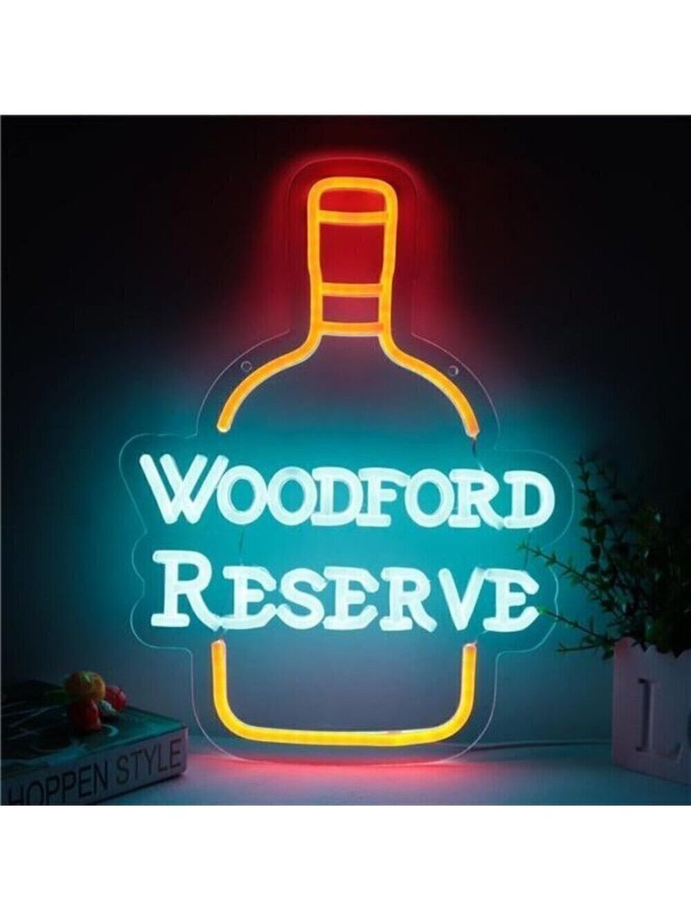 Woodford Reserve American Whiskey Neon Sign Bar Pub man Cave Led Light Garage NW